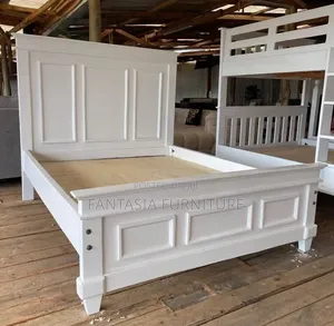 White Wooden 5 by 6 Bed
