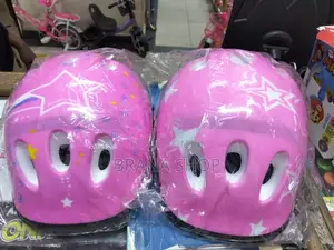 Kids Pink Star-Pattern Safety Helmets