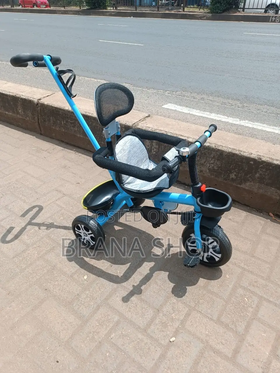 Kids Push Tricycle With Protective Side Bar
