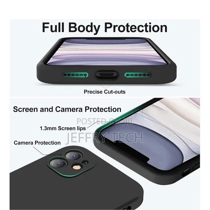 iPhone 11 Silicone Phone Case & Pouch With Camera Protection - Scratc
