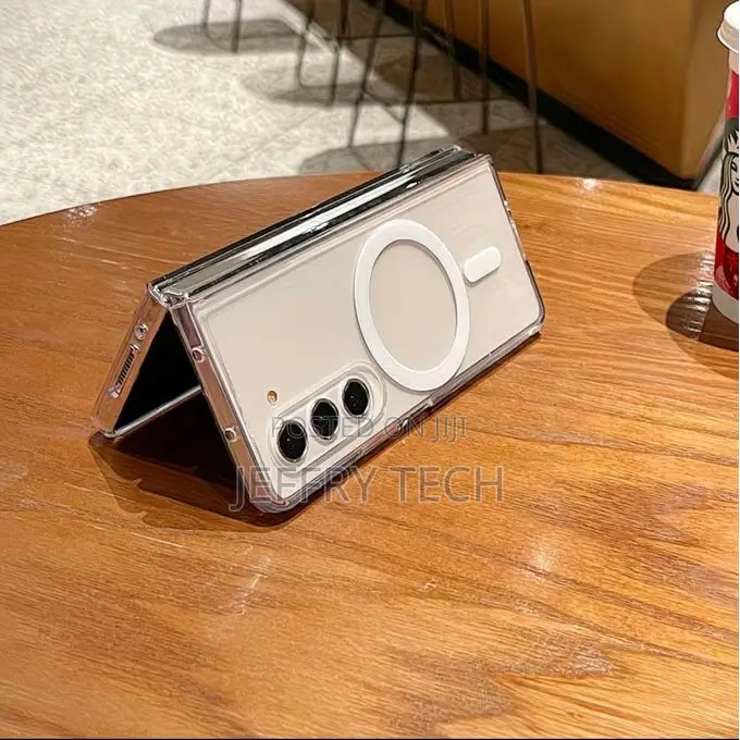 Samsung Galaxy Z Fold 5 Transparent Silicone Case & Pouch for – Sleek