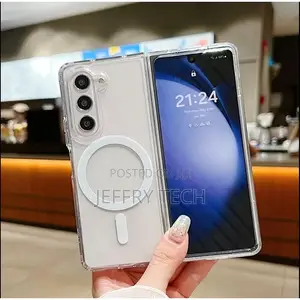 Samsung Galaxy Z Fold 5 Transparent Silicone Case & Pouch for – Sleek