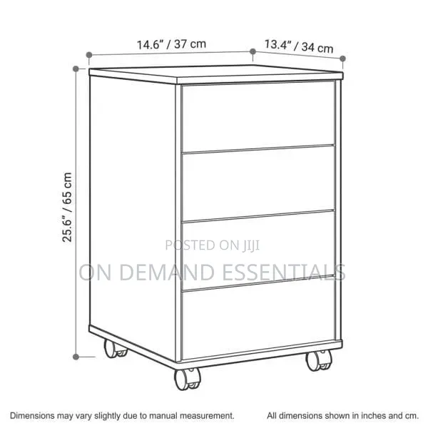 Minimalist Wooden Multi-Purpose Cabinet With Lock and Wheels