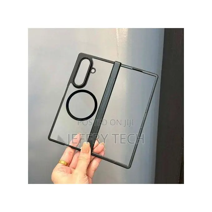 Samsung MagSafe-Compatible Clear Case for Galaxy Z Fold 6 – Anti-Yello