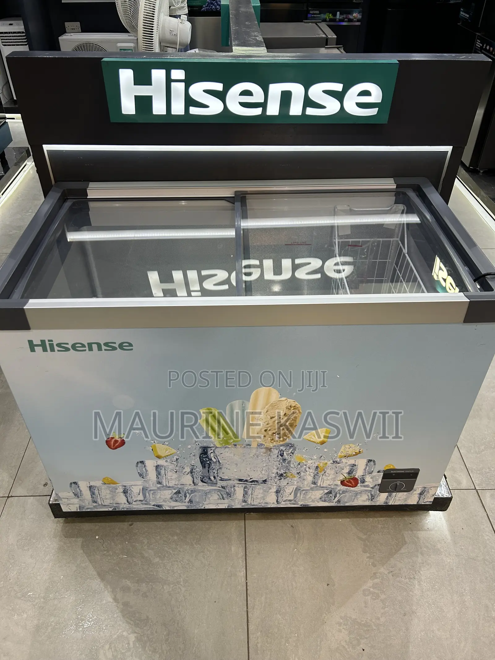 Hisense 301 L Ice Creem Freezer With Glass Door