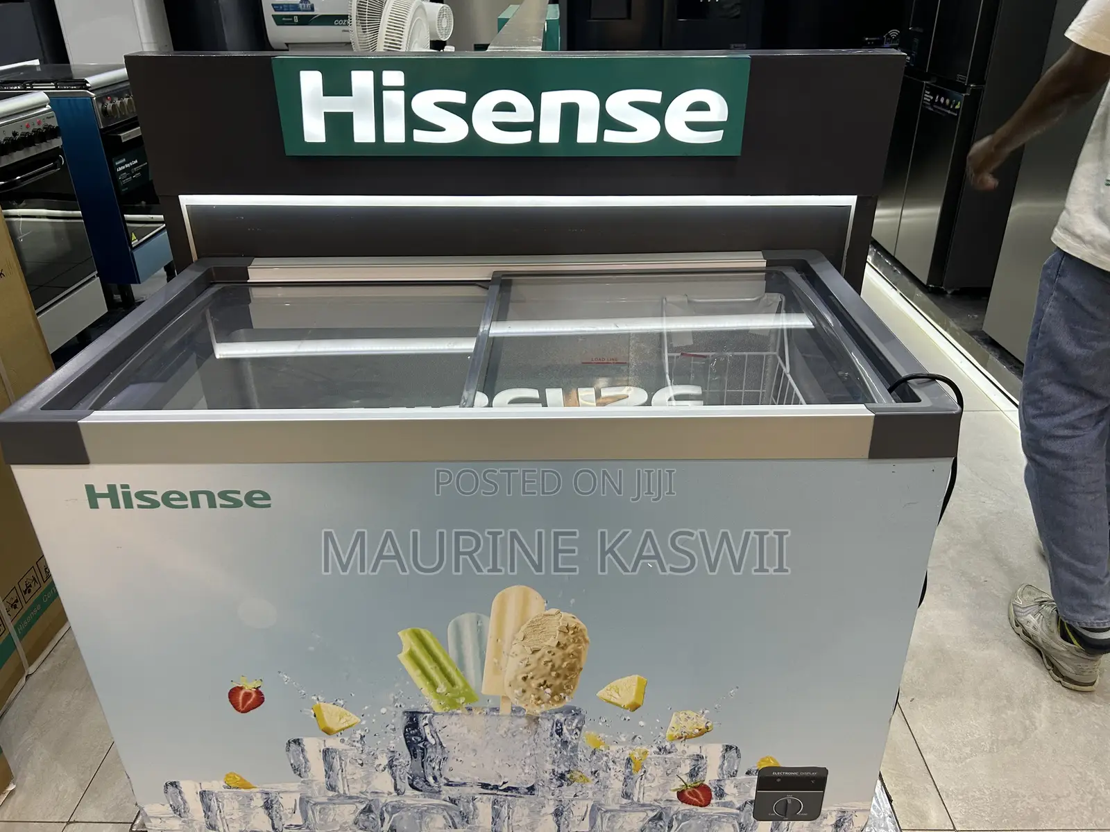 Hisense 301 L Ice Creem Freezer With Glass Door