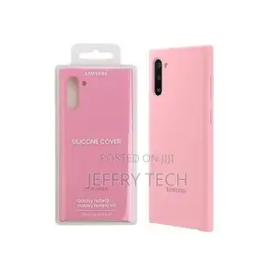 Soft Silicone Back Cover for Samsung Galaxy Note 10 - Pink, Anti-Fing