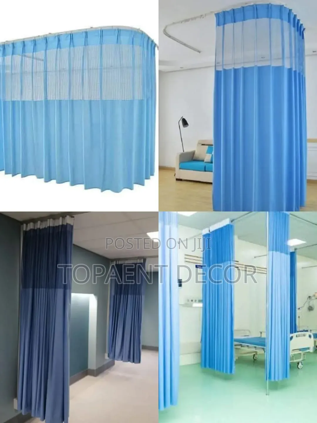 Blue Privacy and Washable Wards Curtains