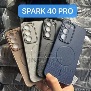 Tecno Spark 40 Pro Unique Soft Silicone Phone Case With Magsafe_Grey