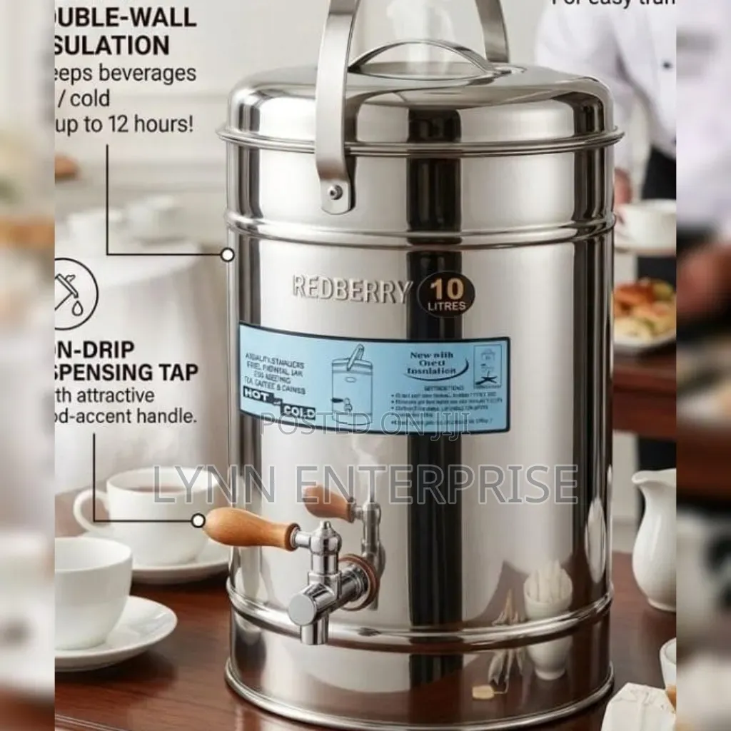 Redberry Premium Range 
Stainless Steel Insulated Tea Urn 10litres