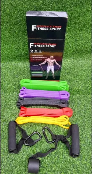5 in One Resistance Bands With Handle and a Door Anchor Ske