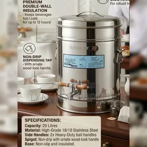 Redberry Premium Range 
Stainless Steel Insulated Tea Urn 20 Litres