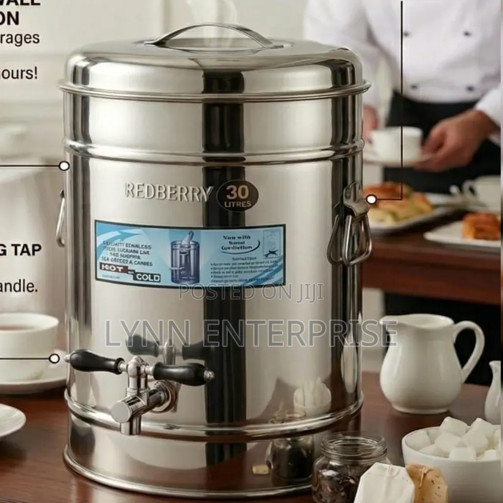 Redberry Premium Range 
Stainless Steel Insulated Tea Urn 30 Litres