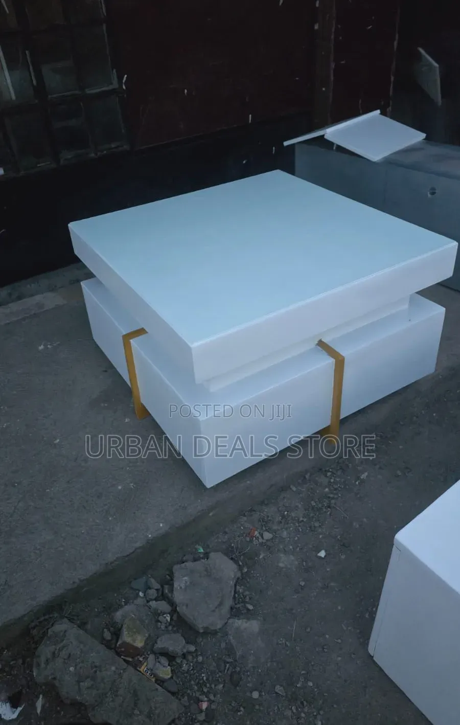 White Executive Modern Square Coffee Table