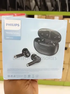 Philips 2000 Series True Wireless Earbuds (TAT2020) in Black.