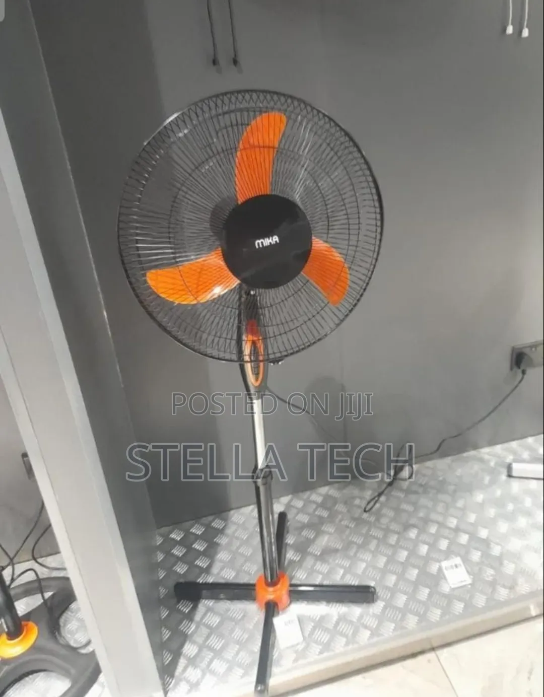 16 Inches Orange & Black Mika  Standing Fan