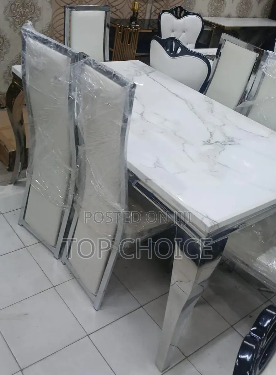 Silver Dining Table 6 - Seater