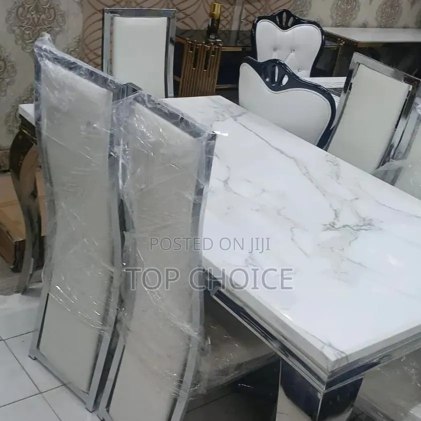 Silver Dining Table 6 - Seater