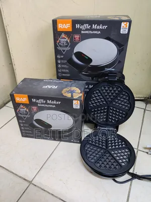 RAF Waffle Maker 1000W – Non-Stick Electric Waffle Machine