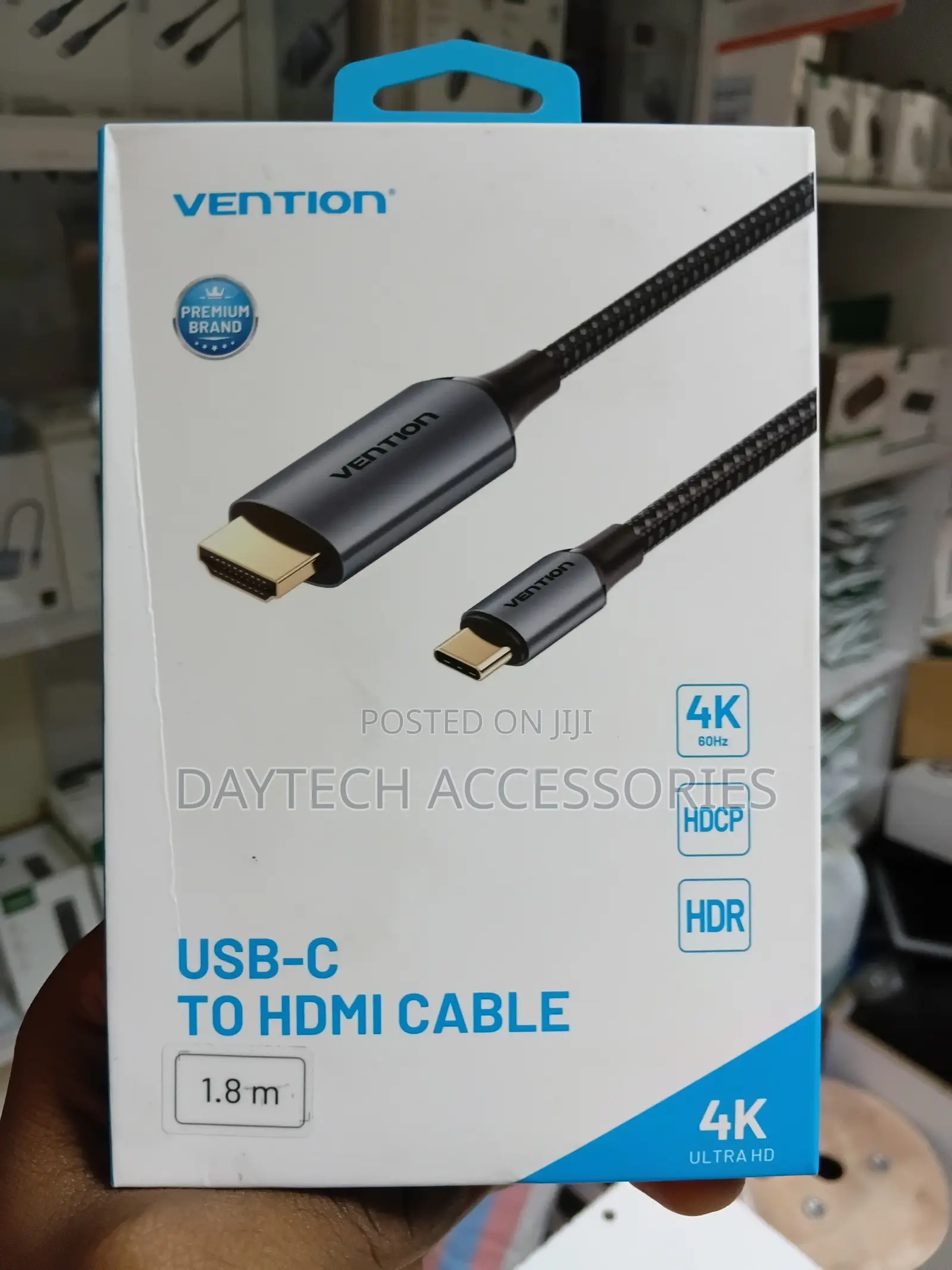 Vention Cotton Braided USB-C to HDMI Cable (1.8m ,4K at 60Hz)