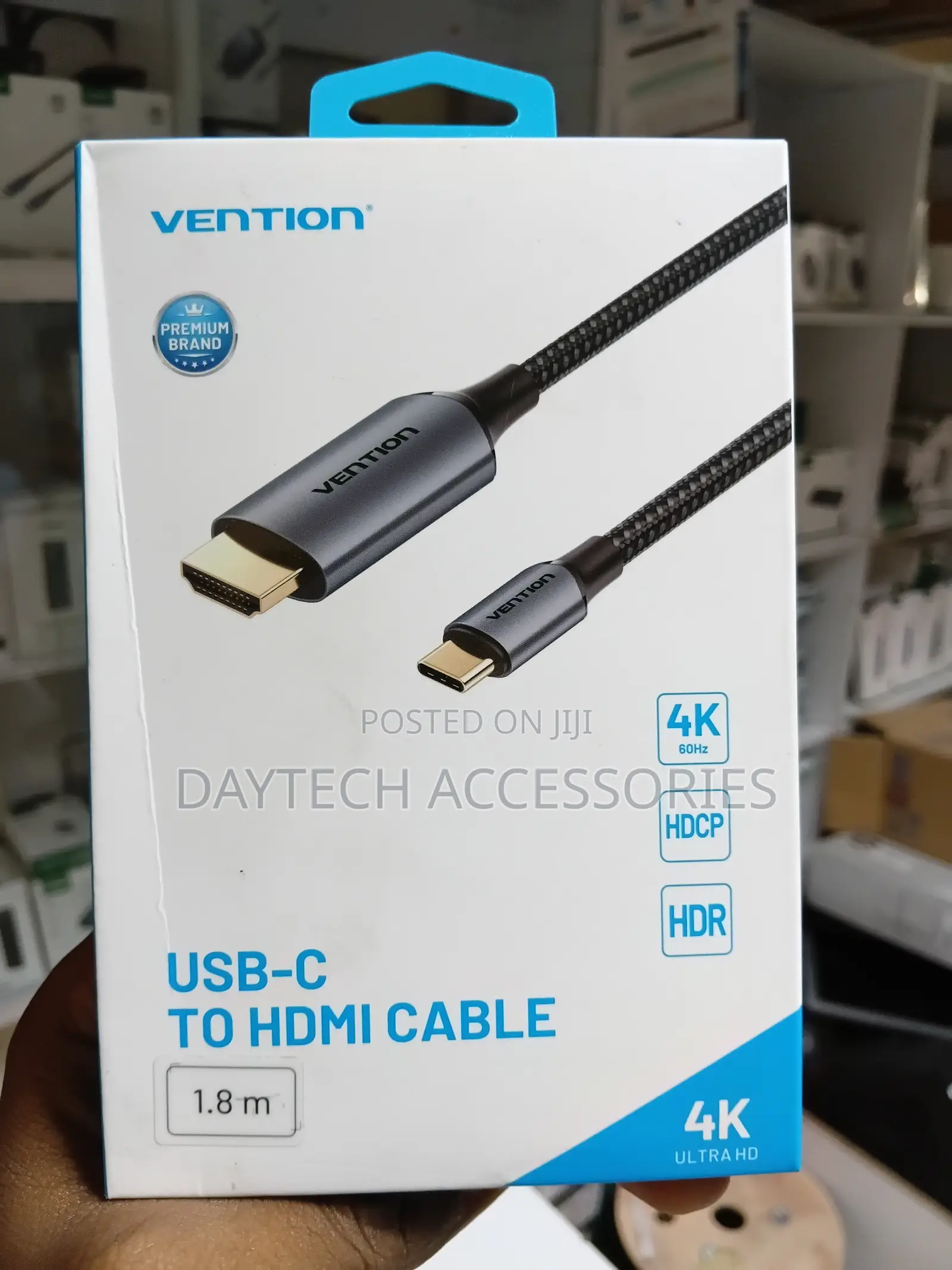 Vention Cotton Braided USB-C to HDMI Cable (1.8m ,4K at 60Hz)
