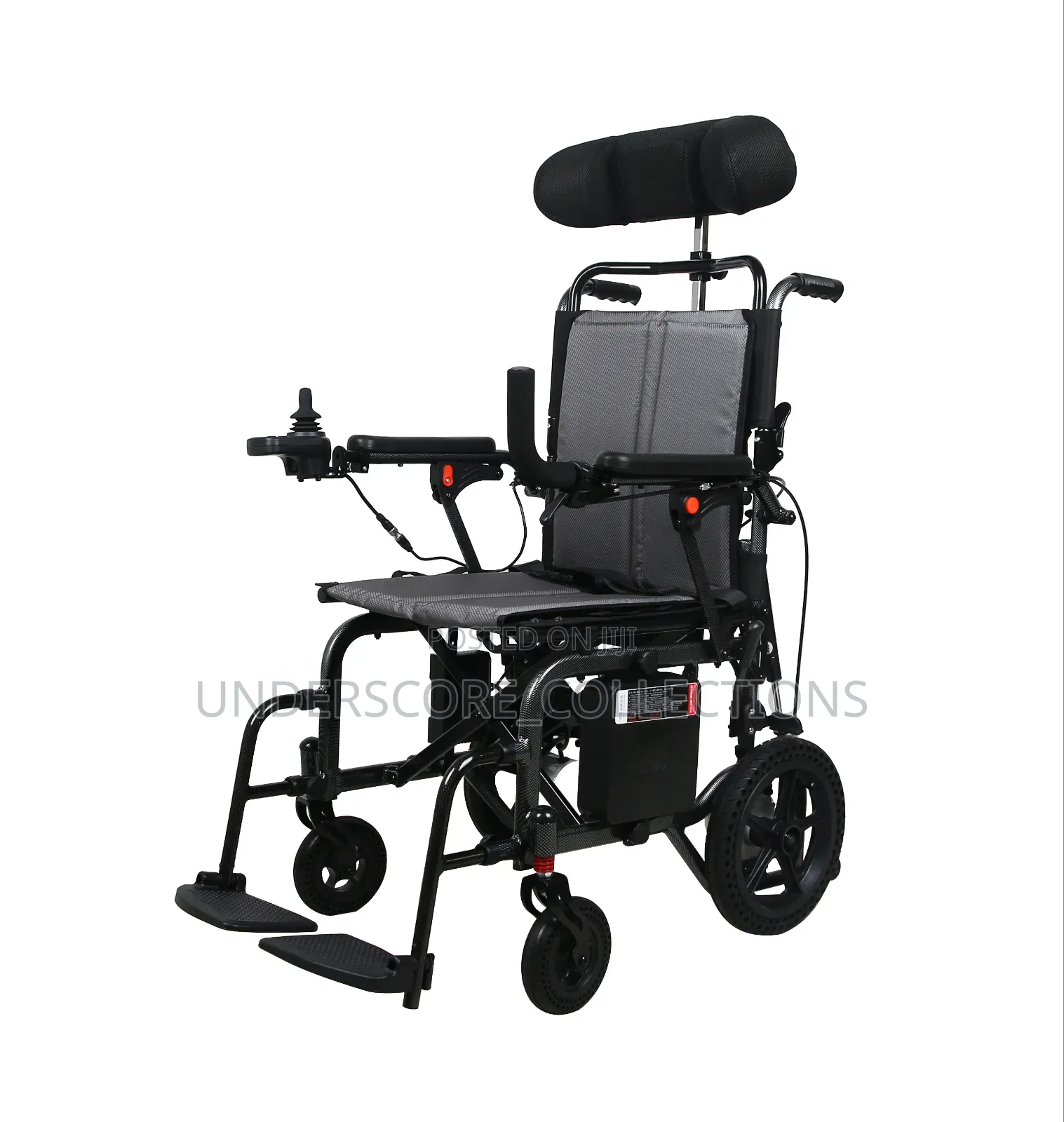 Foldable Electric Wheelchair With Adjustable Headrest