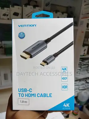 Vention Cotton Braided USB-C to HDMI Cable 1.8M - Grey