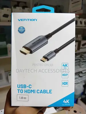 Vention Cotton Braided USB-C to HDMI Cable 1.8M - Grey