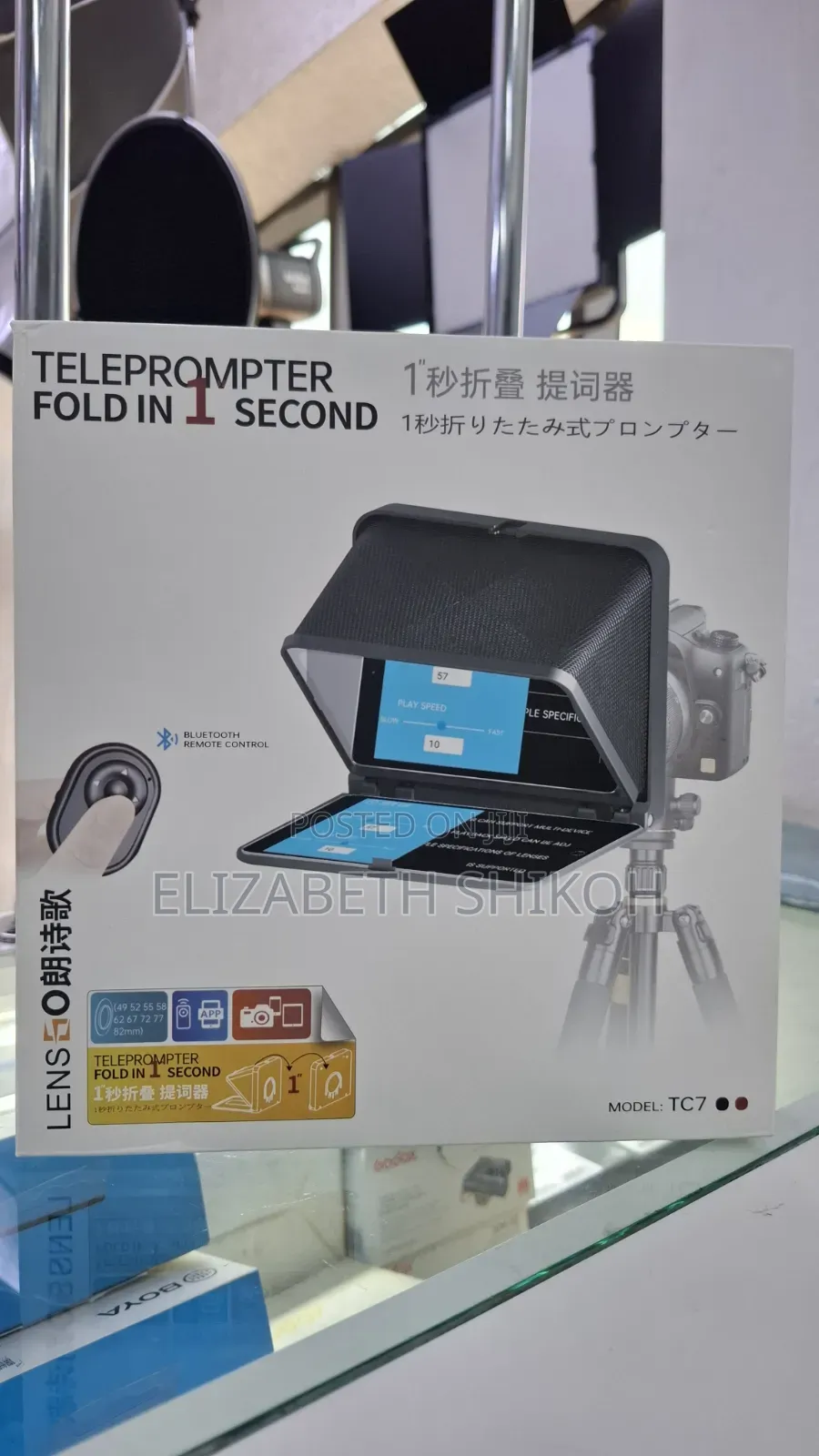 LENSGO TC7S Portable Teleprompter for Smartphones