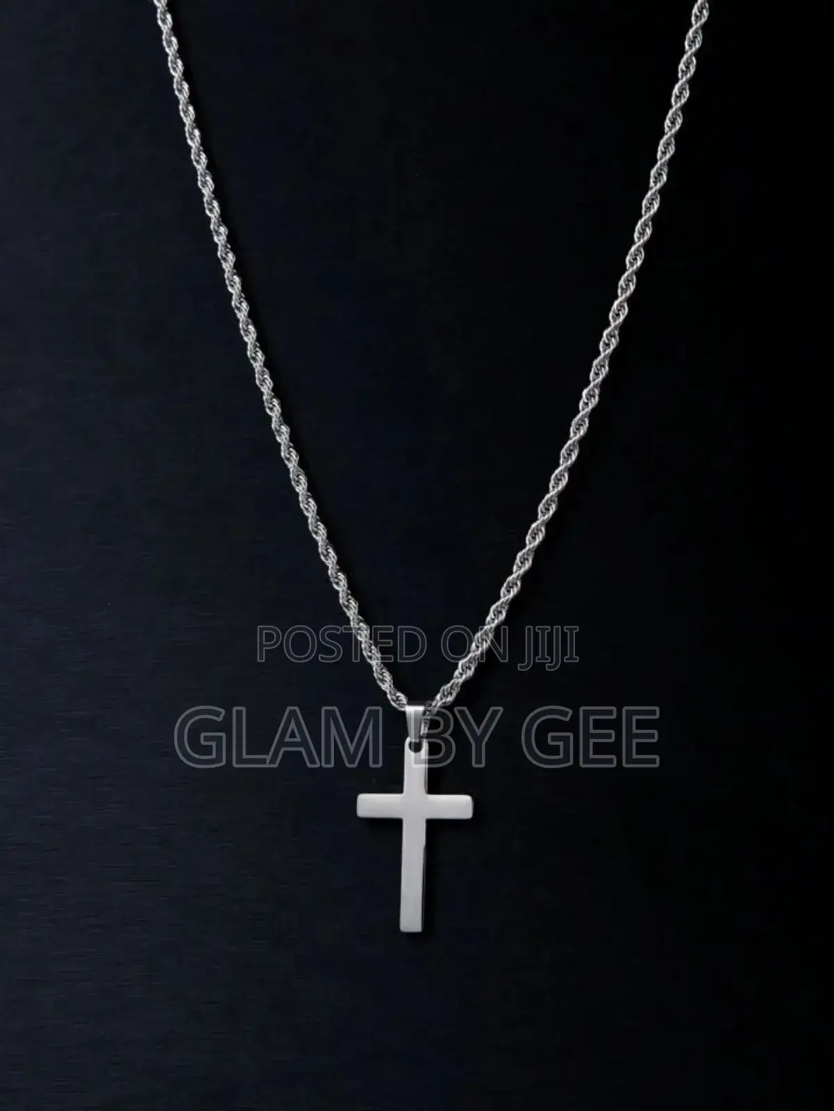 Premium Stainless Steel Cross Necklace – Gold, Silver Black