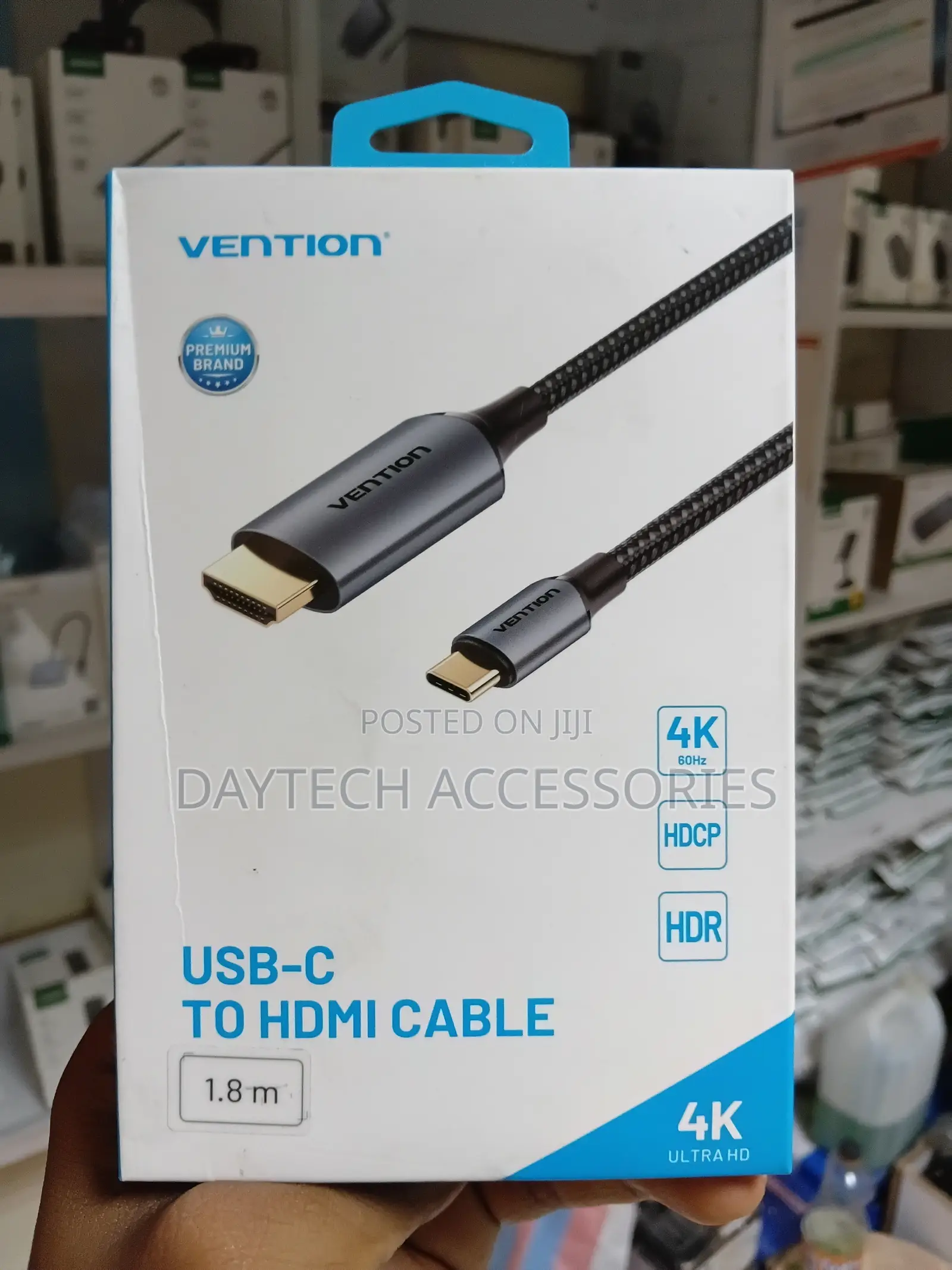 Vention Braided Type C to HDMI UHD 4K 60Hz Male to Male 1.8M