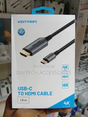 Vention Braided Type C to HDMI UHD 4K 60Hz Male to Male 1.8M