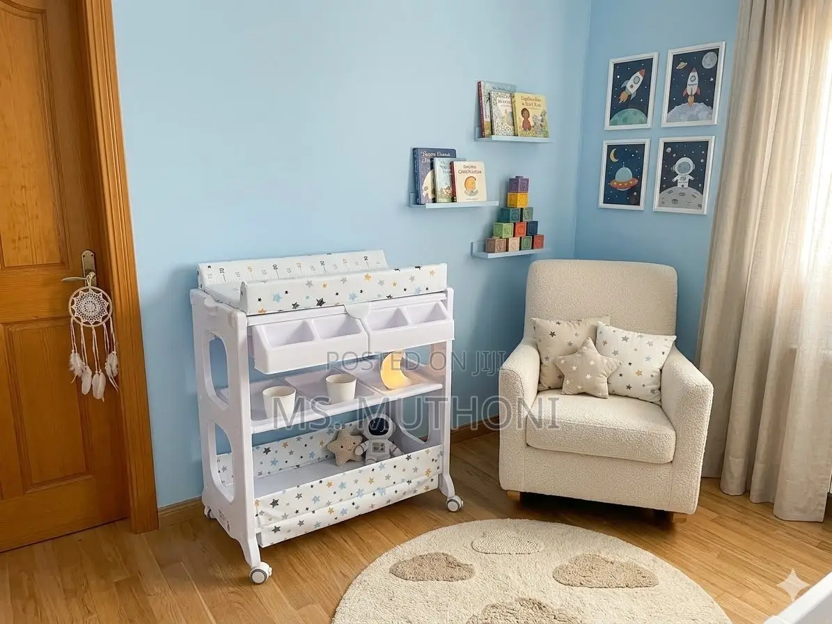All-in-One Standing Baby Bath & Changing Station