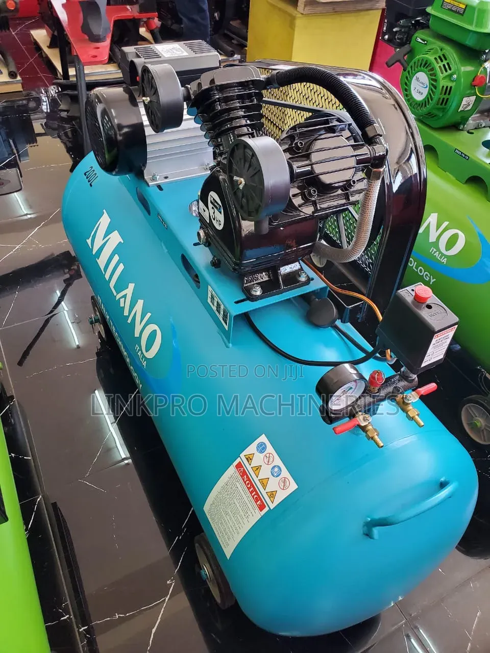 Milano 200 Litres Electric Air Compressor Double Piston