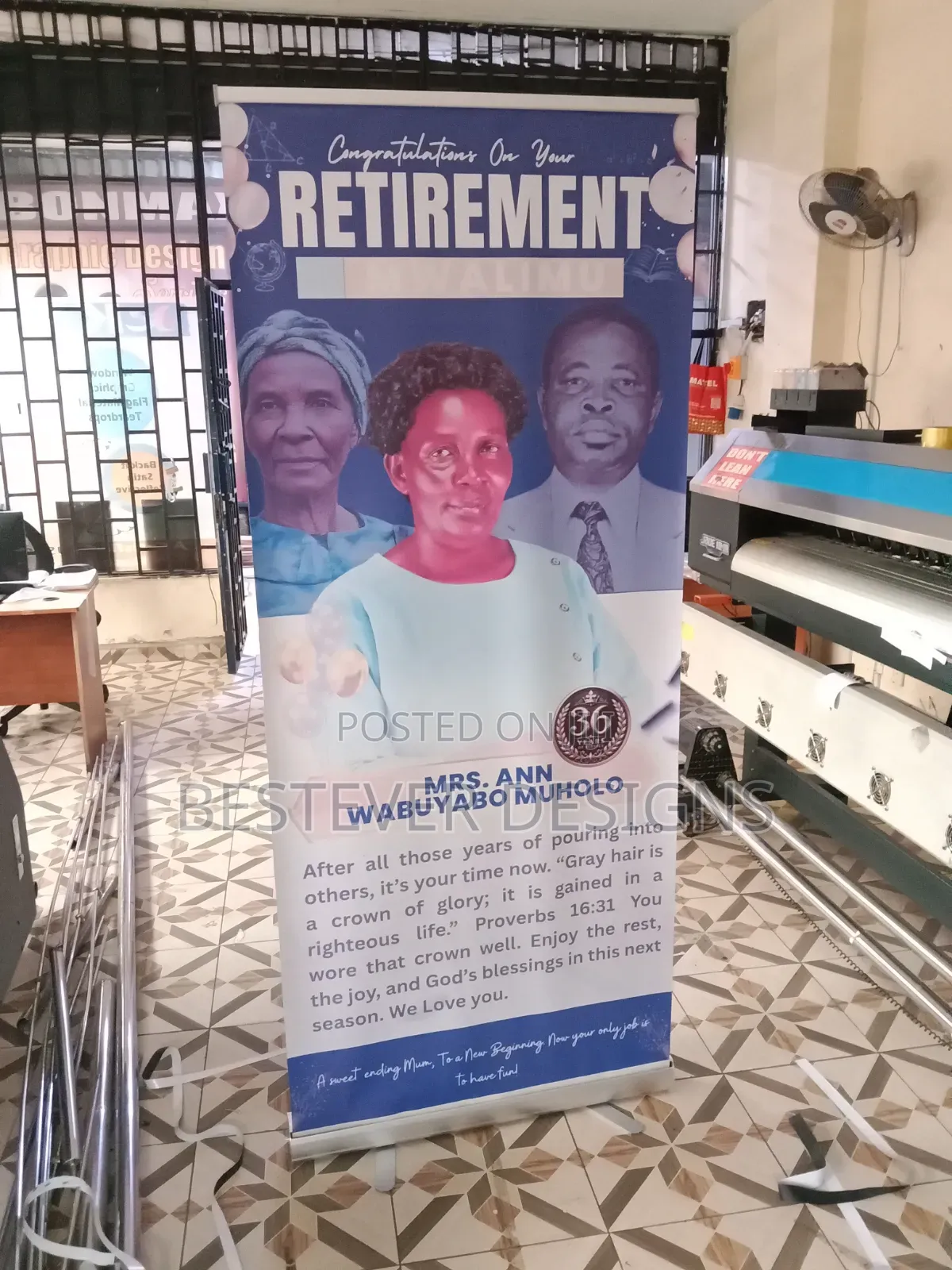 Funeral Rollup Stand Banner Printing