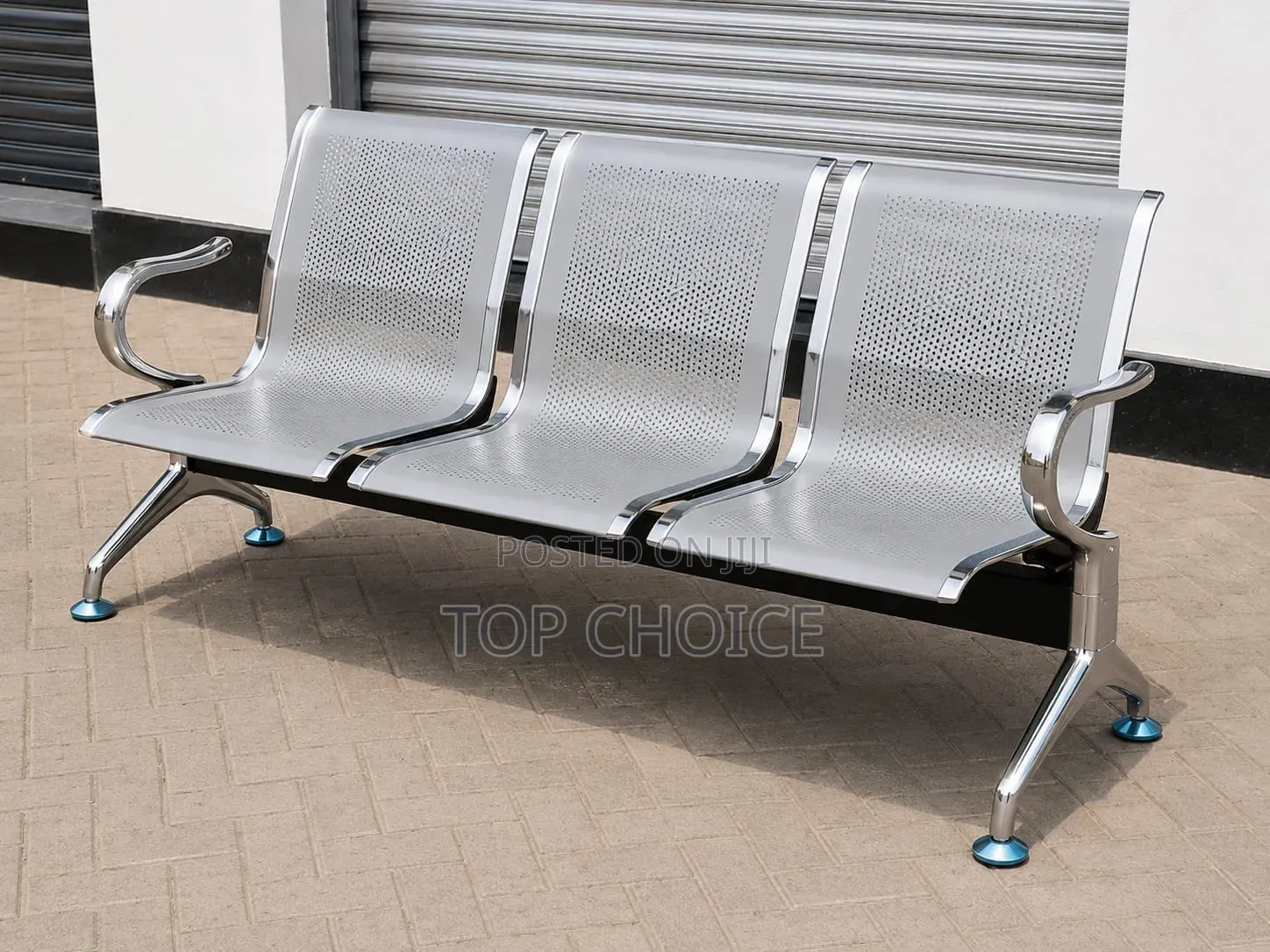 Silver Waiting Chairs 3-Seater