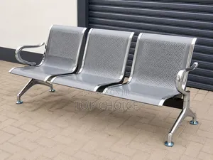 Silver Waiting Chairs 3-Seater