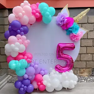 Colorful Balloon Garland for Birthday Baby Shower Unicorn Party Decor