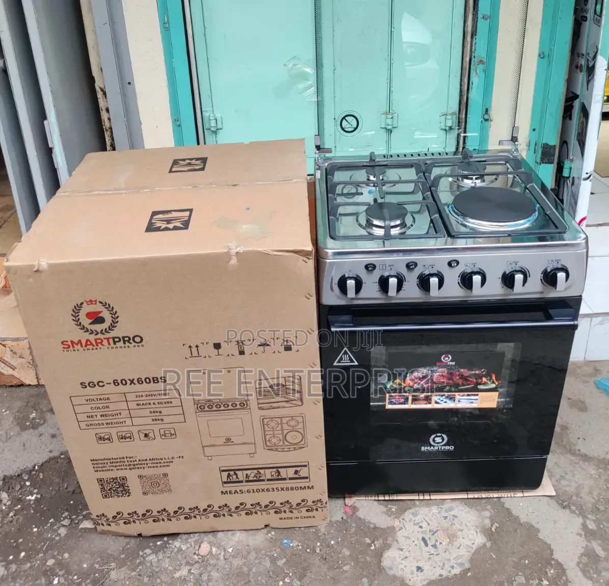 *Smartpro Standing Cooker 60X60 3+1 With Electric Oven