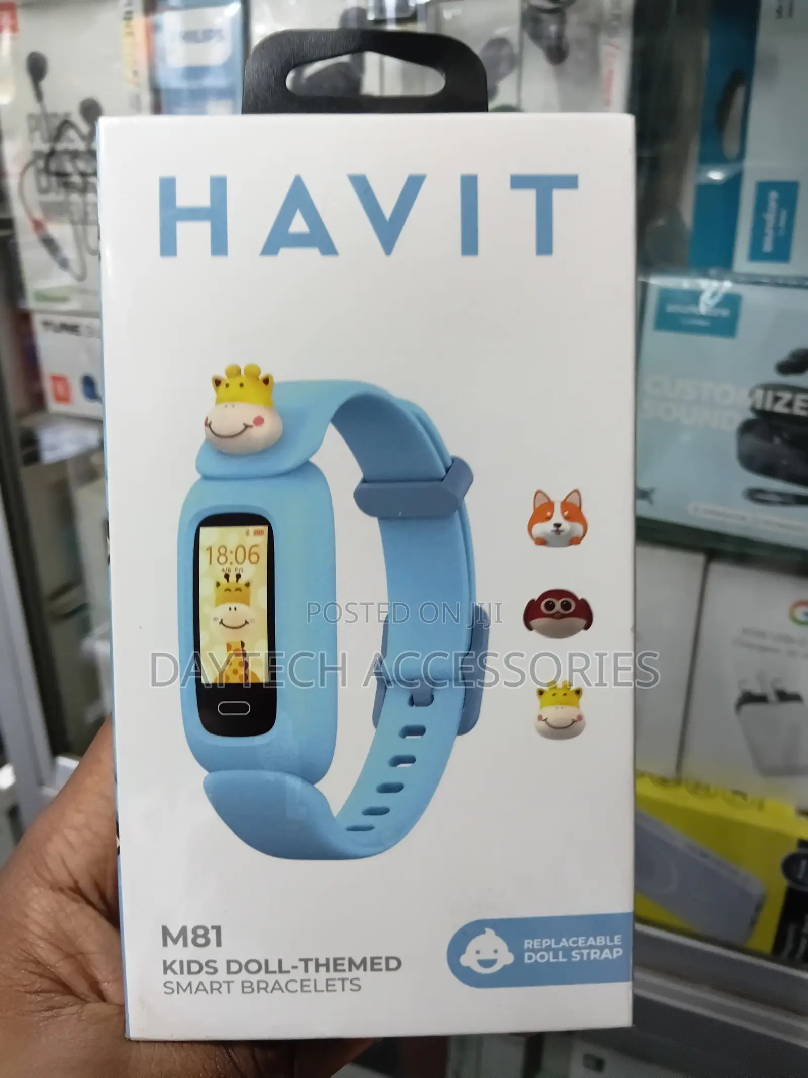 Havit M81 Kids Doll-Themed IP68 Waterproof Smart Bracelet Smart Watch