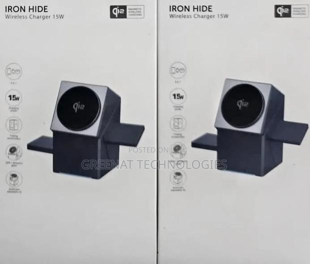 R22 IRON HIDE 3 in 1 Wireless Charger 15W Qi2 Magnetic Aluminum Alloy