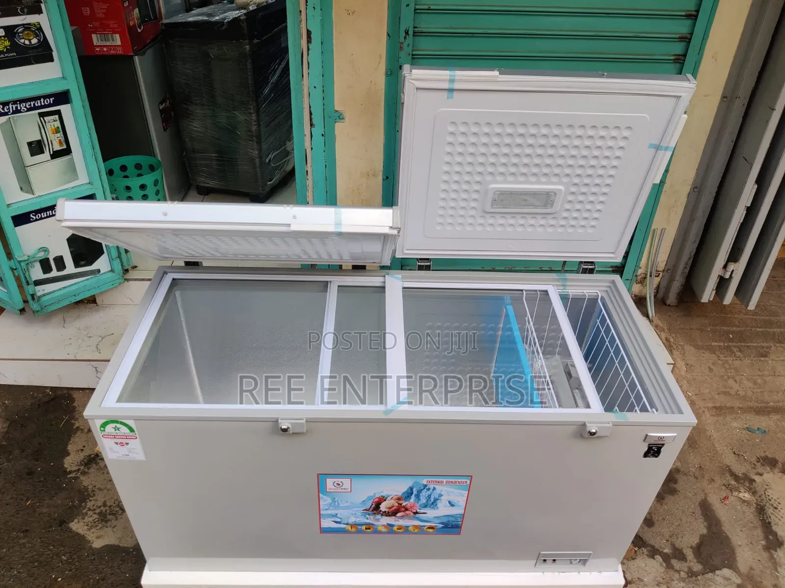450 Litres*Smartpro Freezer 500G Double Door 450L 🔥🔥🔥
*