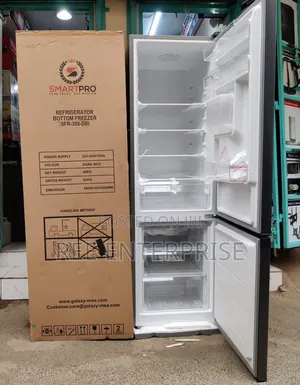 *Smartpro Fridge Defrost 280L Capacity Bottom Freezer With Dispenser