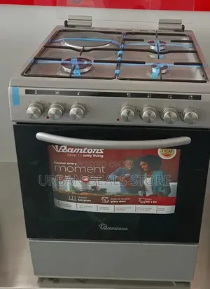 60*60 Ramtons 3g+1e  Silver Standing Cooker- Rc/820