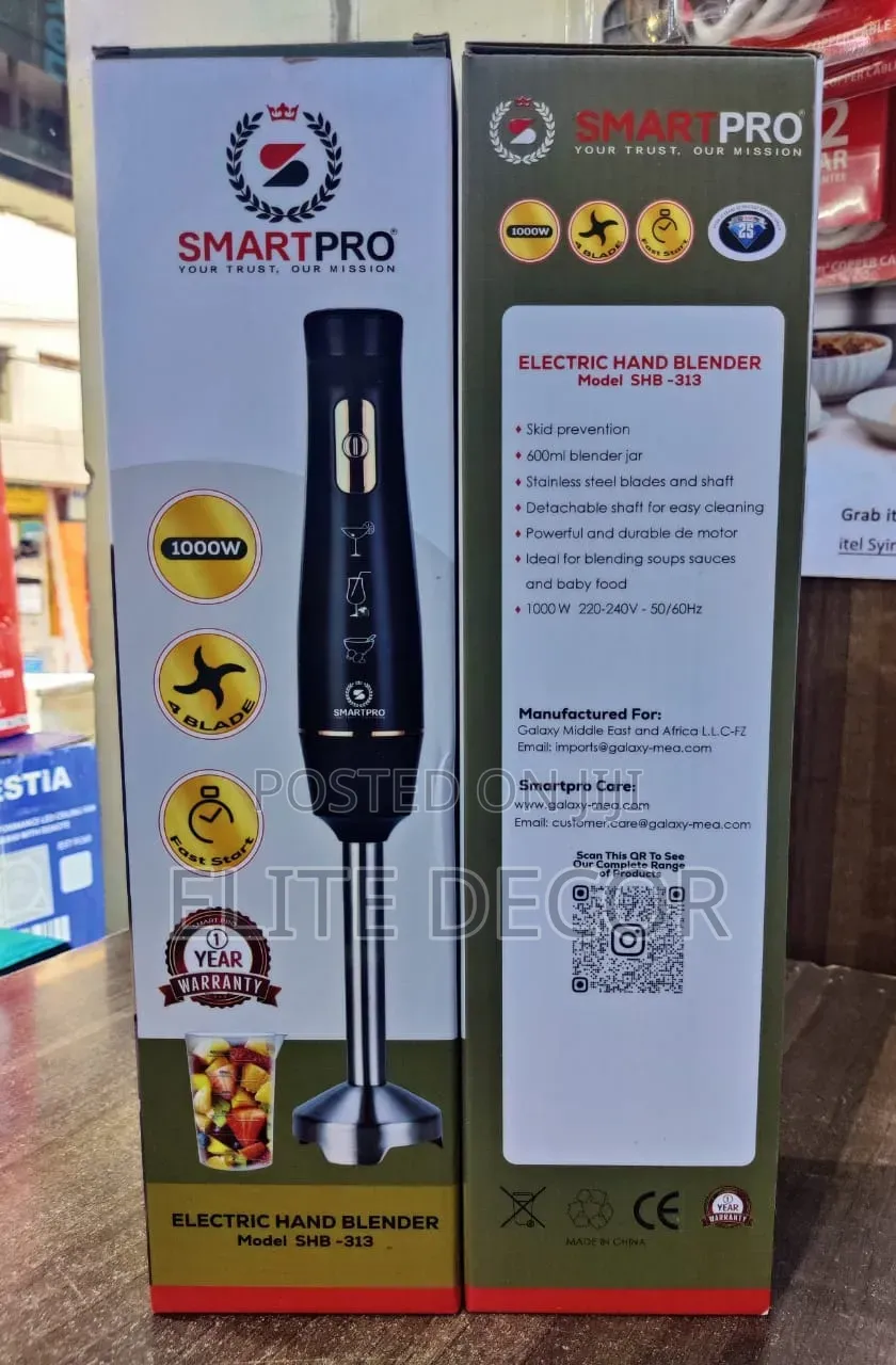SmartPro Hand Blender – Powerful Electric Stick Blender
