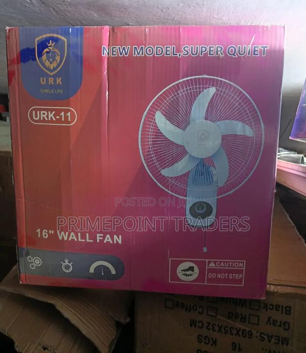 URK 16-Inch Heavy-Duty Wall Fan