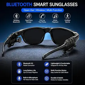 Wireless Bluetooth Sunglasses With Built-in Microphone, Black,