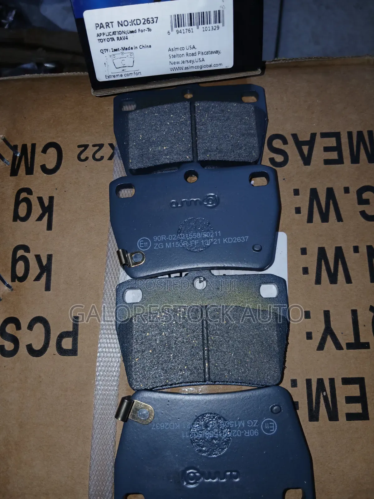KD2637 ASIMCO – Rear Brake Pads – Toyota RAV4 2000–2005