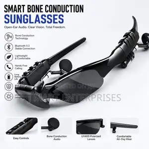Sunglasses With Built-in Earphones and Microphone