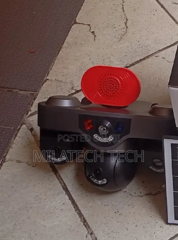 4G Triple Lens Solar Camera CCTV With Alarm Siren
